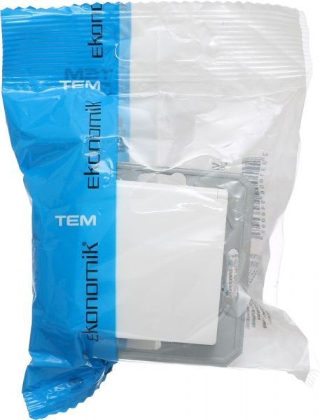 Розетка TEM Ekonomik 16 A 250 В з кришкою білий VE11PPXO-U