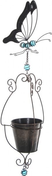 Кашпо підвісне Engard Райські метелики BF-22 15x60 см антична бронза 