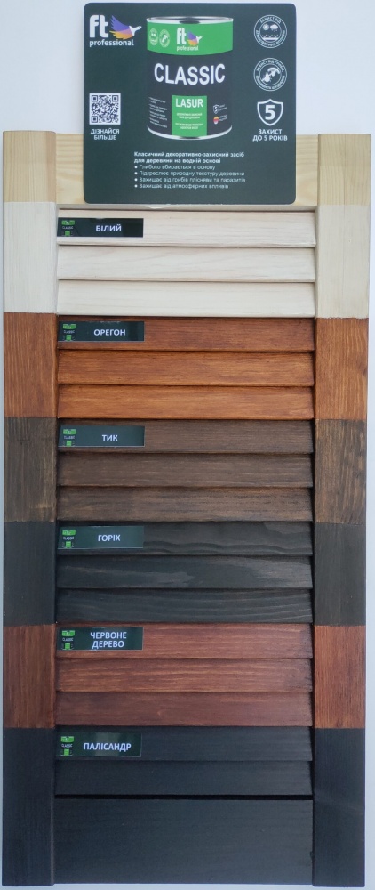 Защитное средство FT Professional CLASSIC LASUR орех шелковистый мат 0,9 л