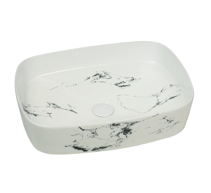 Умывальник Mixxen Montana белый-мрамор 50x37x13,5см MXWE0825CU