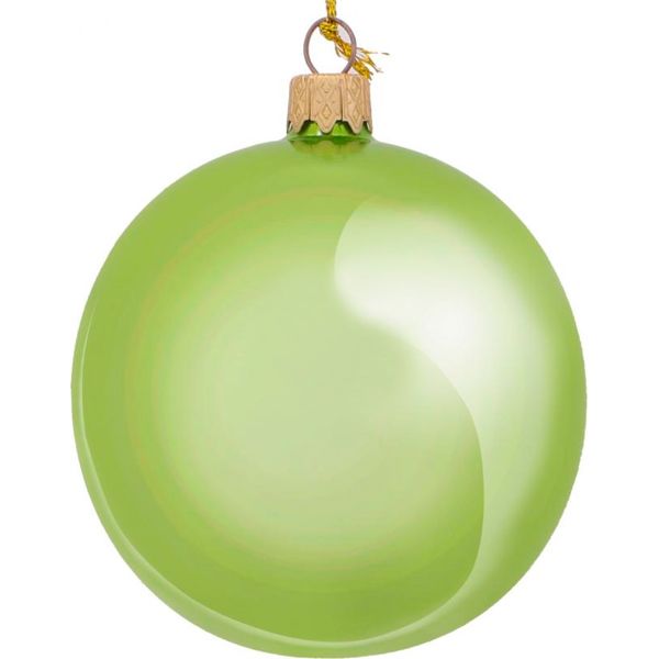 Шар стеклянный d80 глянцевый зеленый