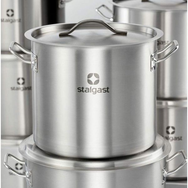 Кастрюля высокая с крышкой 9 л Stalgast 530-011242