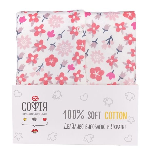 Человечек ТМ Софія Flowers р.80 розовый 130280 