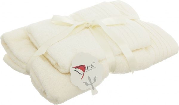 Набір рушників махрових 2 шт. Soft молочний Durutex 