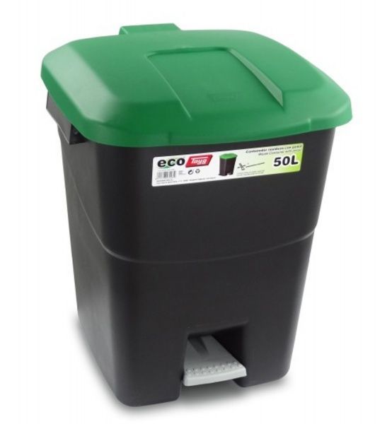 Відро для сміття Tayg 50 л Eco 40x43x51 см з педаллю та ручками (430039)