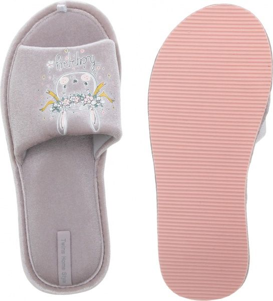 Капці домашні Twins HS-VL велюр р. 40 сірий 