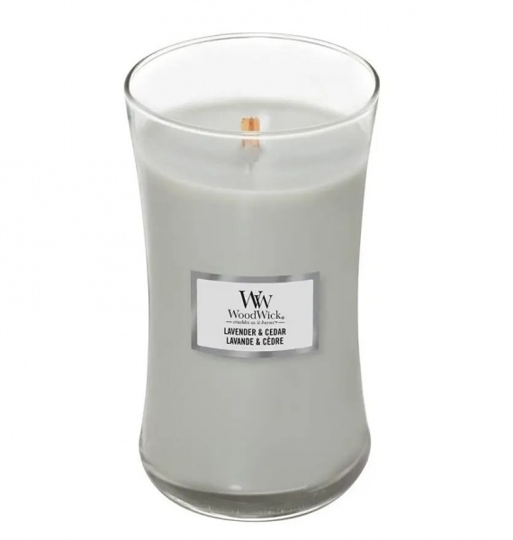 Свеча ароматическая Woodwick Large Lavender & Cedar 609 г 