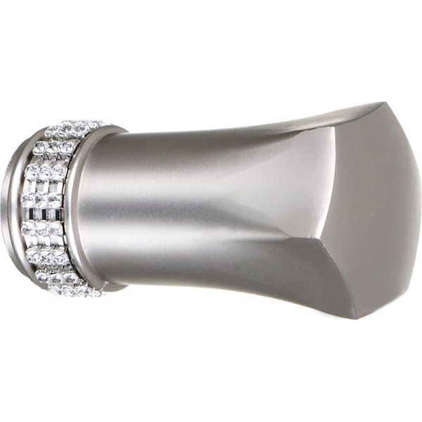 Наконечник Кардинал Плутон с кристалом сатин никель 25 мм
