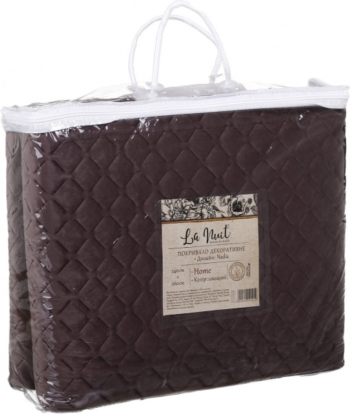 Покрывало Nadia 240x260 см La Nuit шоколадный 
