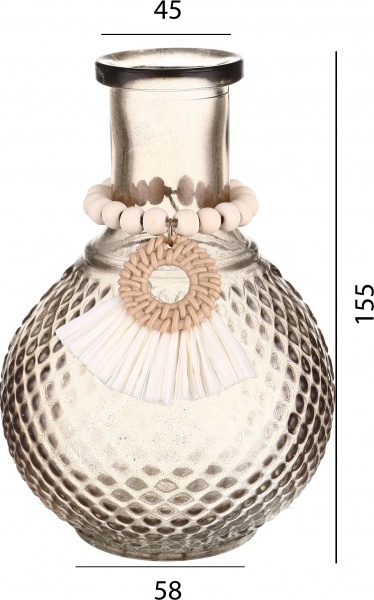 Набор ваз HOFF стеклянных Boho 3 шт 4271 терракотовый/серый/бежевый 