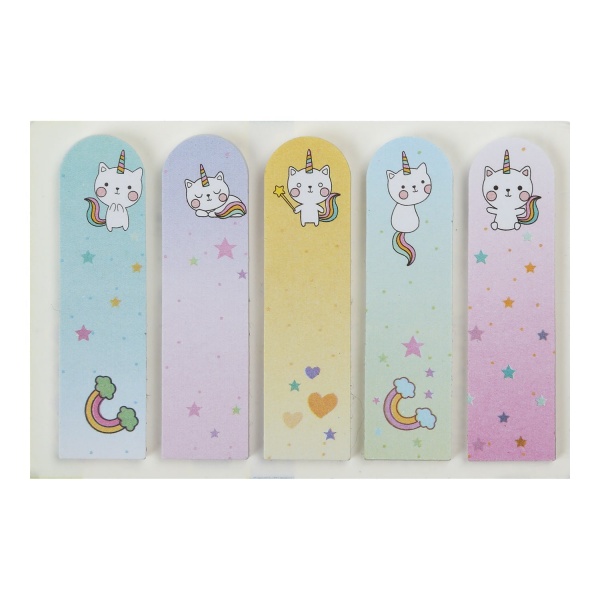 Стикер-закладка Catycorn с клейким слоем 44x12 мм по 20 листов ZiBi