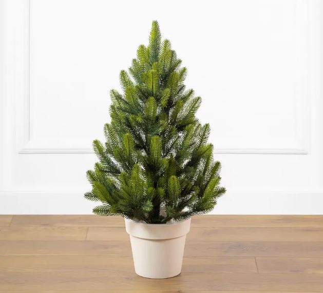 Искусственная елка Лапландская в горшку 0,9 м зеленый