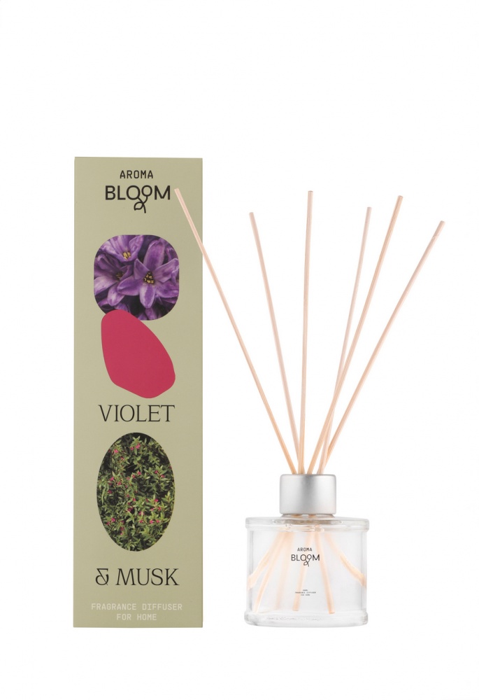 Аромадиффузор с палочками Aroma Bloom Violet & musk 100 мл