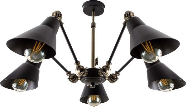 Люстра потолочная Светкомплект Loft PLC 615 5xE27 бронза/черный 