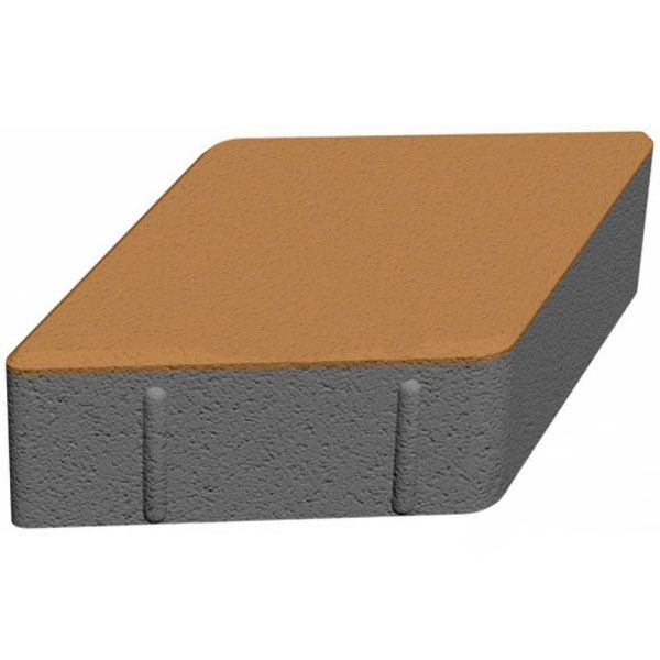 Тротуарная плитка Золотой Мандарин Ромб персиковый 150х150х60 мм