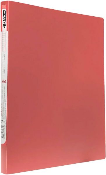 Папка скоросшиватель с карманом А4 500 мкн красная PP 4-213-01 4Office