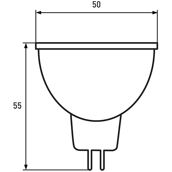 Лампа світлодіодна Eurolamp D MR16 GU5.3 5 Вт 3000 К LED-SMD-05533 (12) (D) 2 шт/уп
