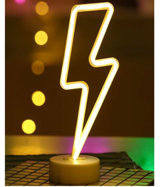 Настольная лампа Luna Neo Молния 1x1,7 Вт без цоколя желтый