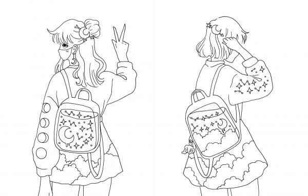 Раскраска «#girls#fashion#manga» 978-617-7853-21-2