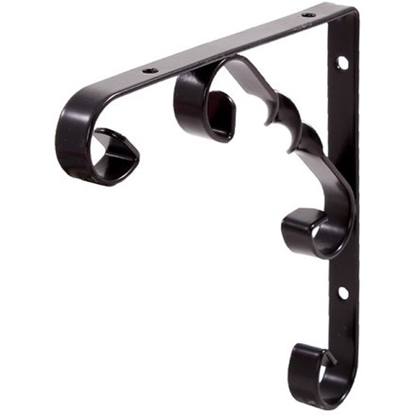 Кронштейн  L7404BL орнаментал 100х100 мм черный