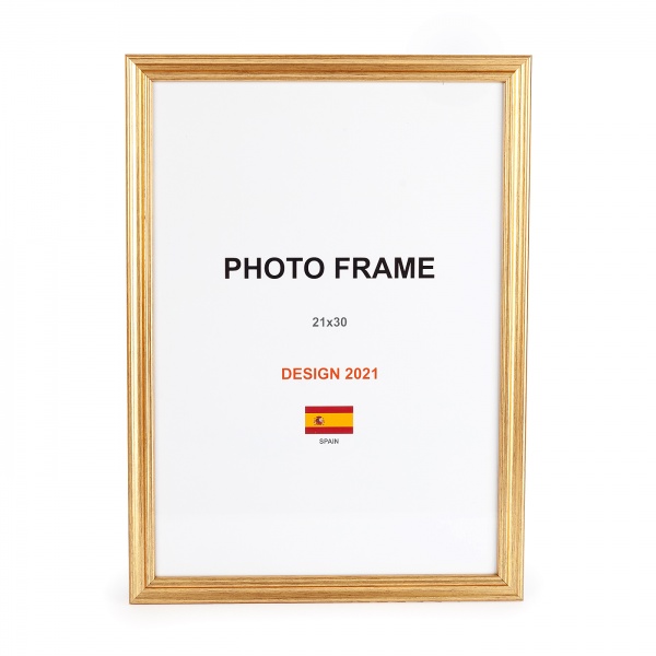 Рамка для фото 1 фото 21х30 см золото 