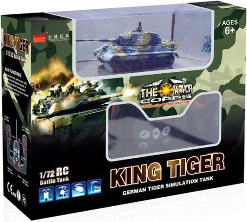 Танк на р/у Great Wall Toys King Tiger микро со звуком фиолетовый 1:72 GWT2203-2