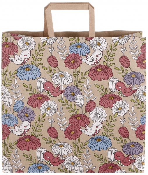 Пакет паперовий з ручками бурий KGB 323015 32х15х30 см в асортименті Art studio of happiness