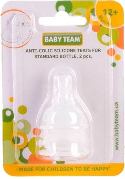 Соска Baby Team силиконовая антиколикова 2 шт 2011