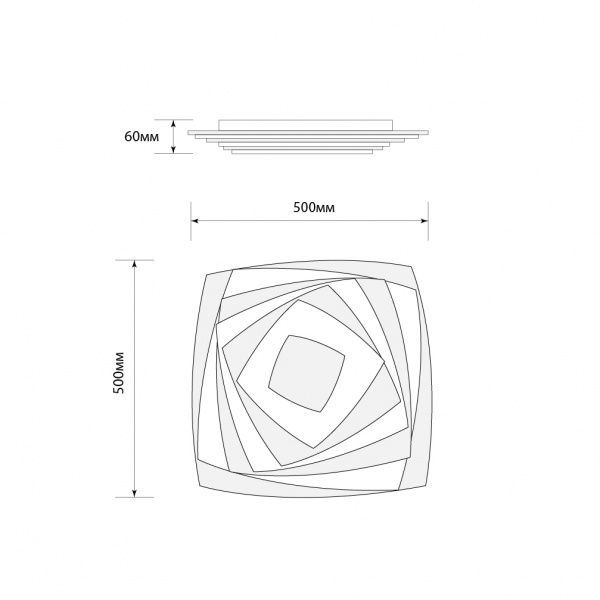 Светильник светодиодный Светкомплект 91 Вт белый матовый 2800-6000 К LED ACRYLIC 04S 91W WH RC 