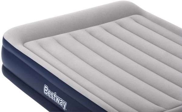 Матрац надувний Bestway Tritech Airbed Twin з вбудованим подвійним електронасосом 203х46 см сірий/синій