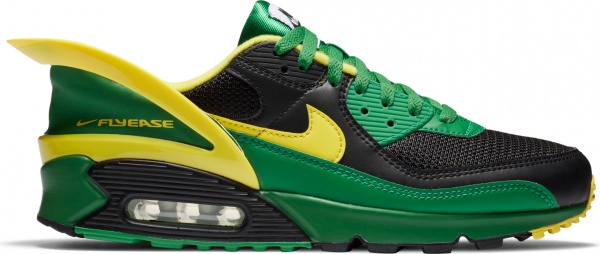 Кроссовки Nike Air Max 90 FlyEase CZ4270-001 р.US 14 черно-зеленый