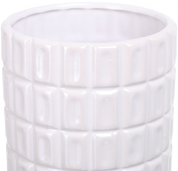 Ваза керамическая белая Fest Stone 13x13x30 см