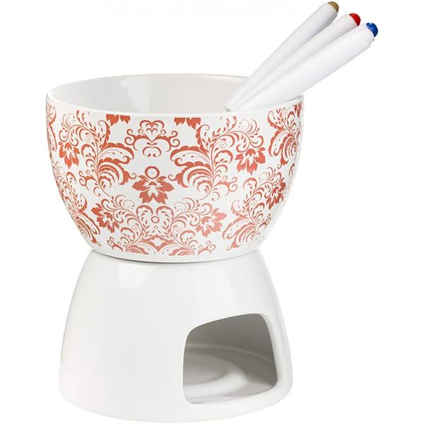 Набор для фондю Ажур белый