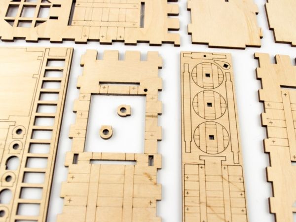 Деревянный 3D-конструктор Зірка Орудие Штурмовая башня 100727