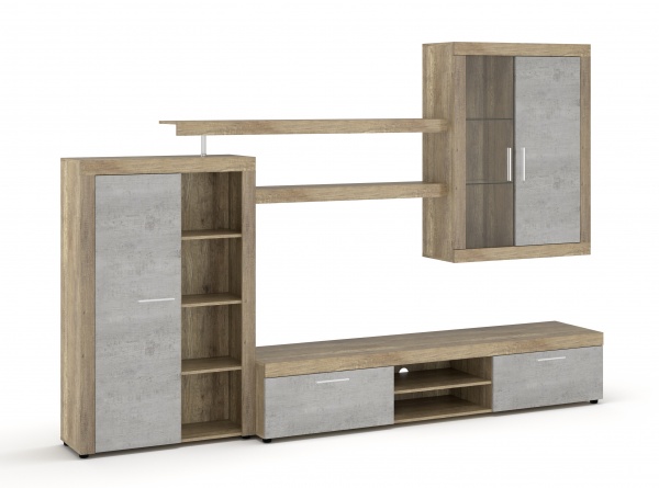 Стенка Орлеанс New Мебель-Сервіс бетон 