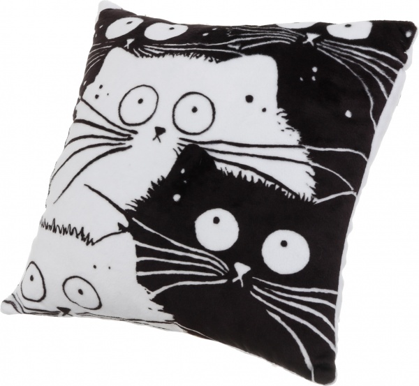 Подушка декоративна Валентинка Коти 28x28 см білий Анна 