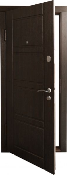 Двері вхідні ТМ Кордон Стандарт КС-09 венге білений / венге 2050x960мм ліві