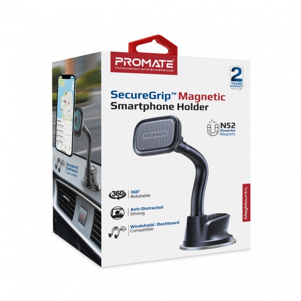 Тримач магнітний для телефону MagMount-L Promate чорний