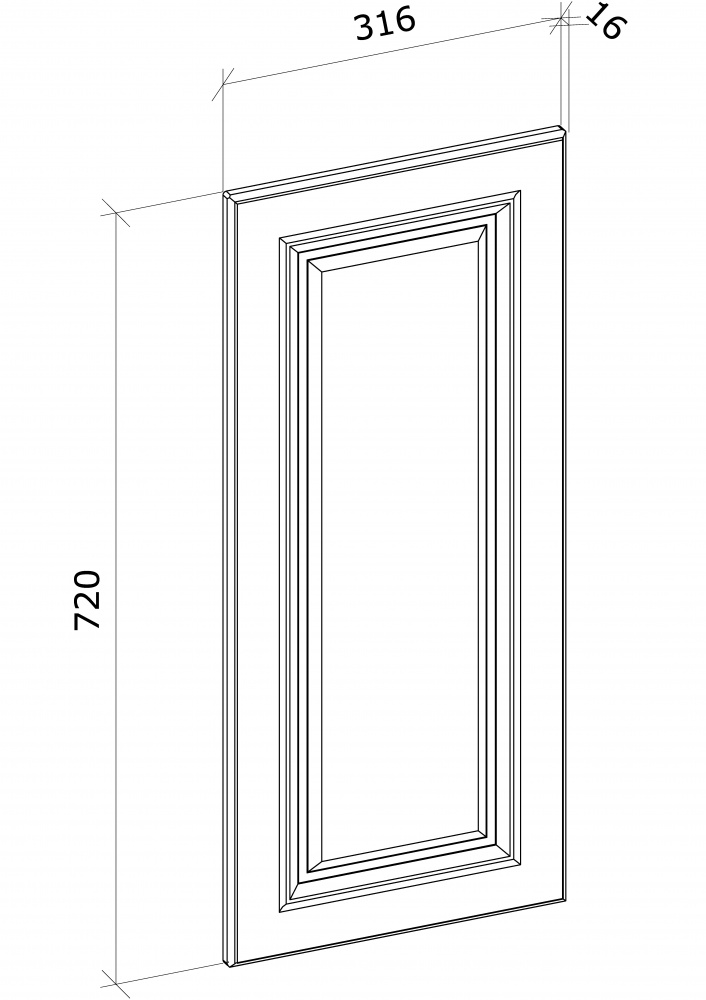 Боковина МС Глория_ASHEN МДФ#16 №355 720x316 МДФ №332 пепельный матовый/Грейд