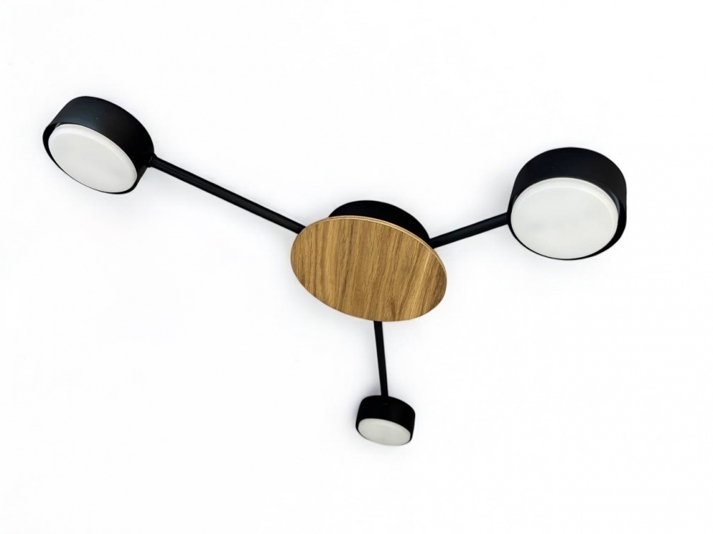 Люстра потолочная LIGHT SET SVITANOK 3xGX53 черный