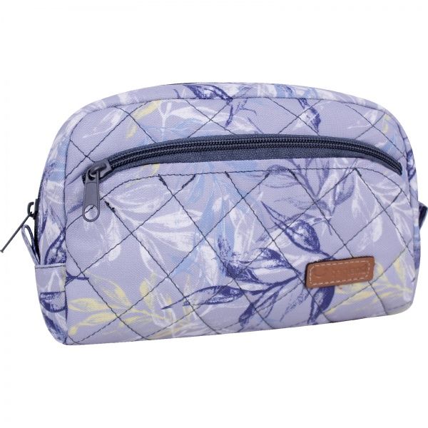 Косметичка Bagland Листочки 1,5 л серый суб.858 (717664) 