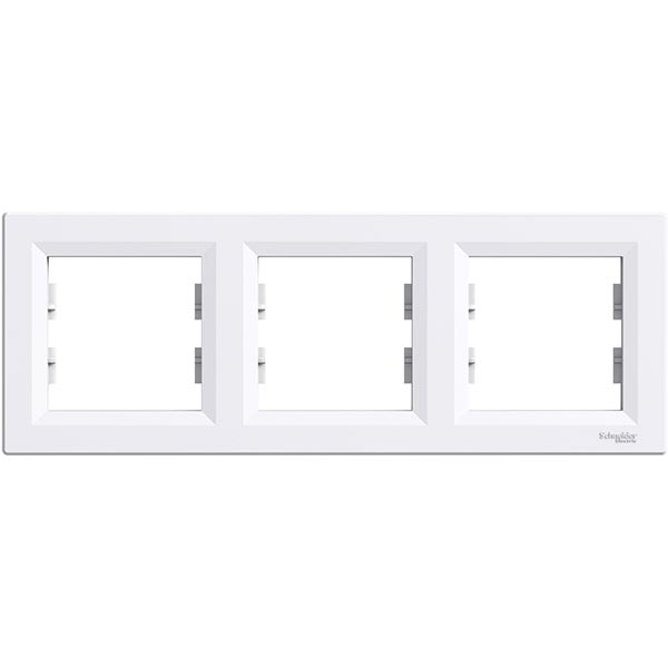 Рамка тримісна Schneider Electric Asfora горизонтальна білий EPH5800321