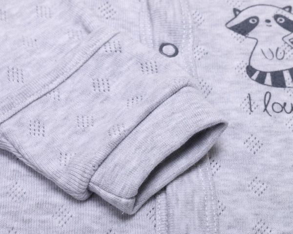 Комбинезон детский унисекс Minikin р.56 серый меланж 21230556 