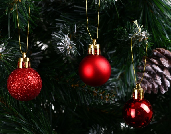 Набор елочных шаров красный CAN201020 d30 мм 12 шт./уп. 