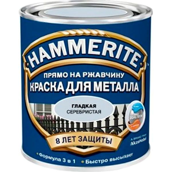 Эмаль Hammerite серебристый 0,75л
