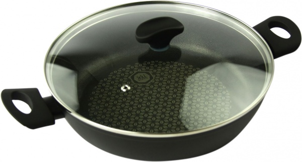Сотейник з двома ручками та кришкою Diamante Induction 28 см TVS