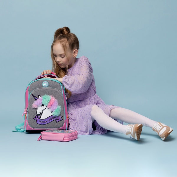 Рюкзак каркасний YES Fashion S-89 Unicorn сірий
