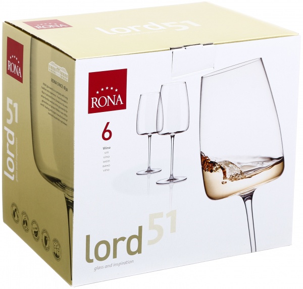 Набор бокалов для вина Rona Lord 510 мл 6 шт. 7023-0-510