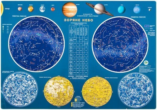 Подкладка для письма Звездное небо А2 ламинированная 45х65 см