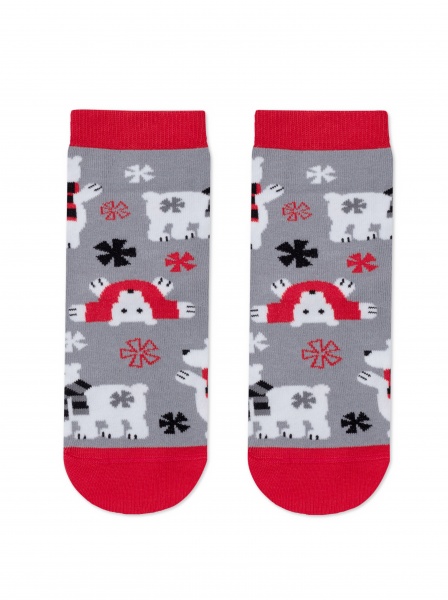 Носки детские унисекс Conte-Kids новогодние 21С-67СП 647 р.20–22 серый 